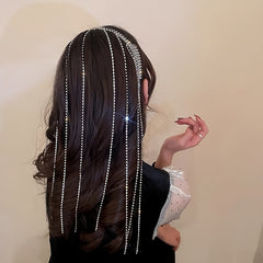 Long Tassel Rhinestone Hair Hoop Fairy Flash Head Hoop