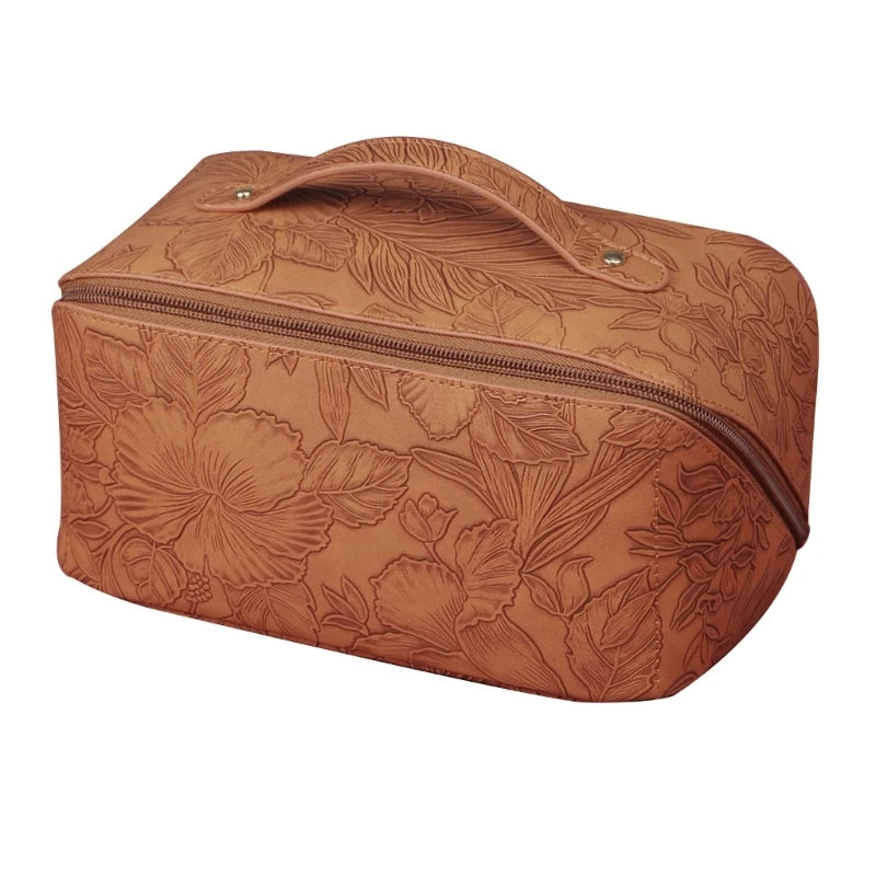 Multifunctional Storage Makeup Bag PU Leather Travel Cosmetic Bags
