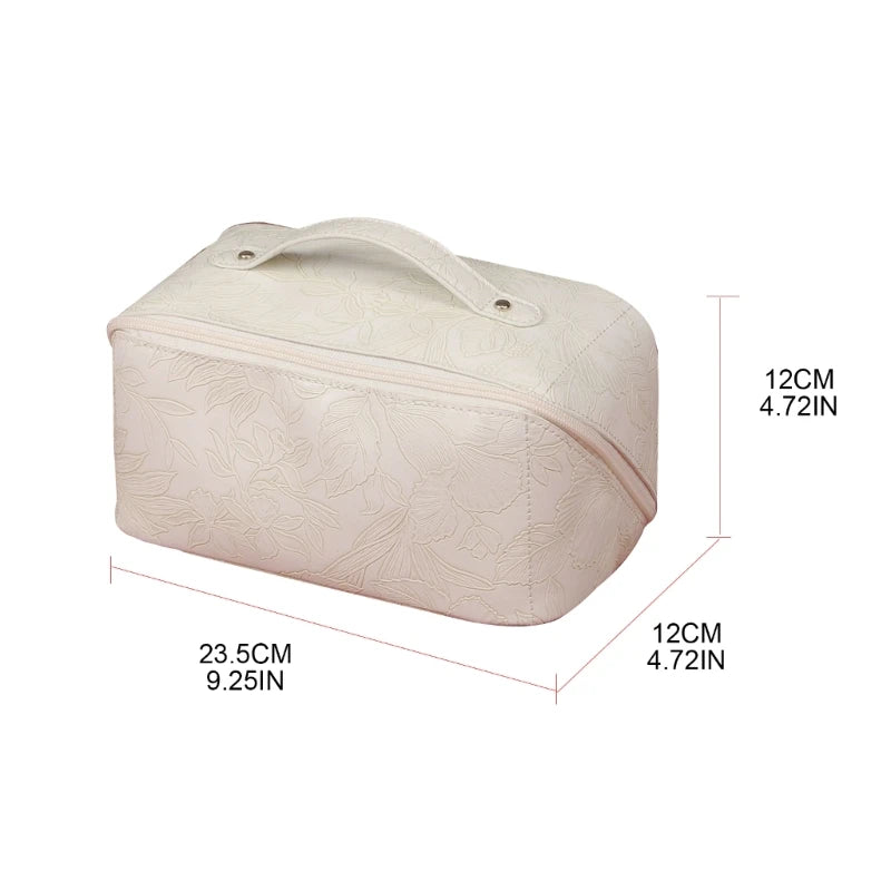 Multifunctional Storage Makeup Bag PU Leather Travel Cosmetic Bags