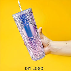 BPA-Free Tumbler Cup Sports Water Bottle with Straw