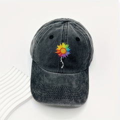 Rainbow Sunflower Baseball Cap for Sun Protection