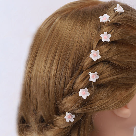 10pcs Flower Braid Hairpin for Thick Hair, Beach Party Hair Jaw Clip
