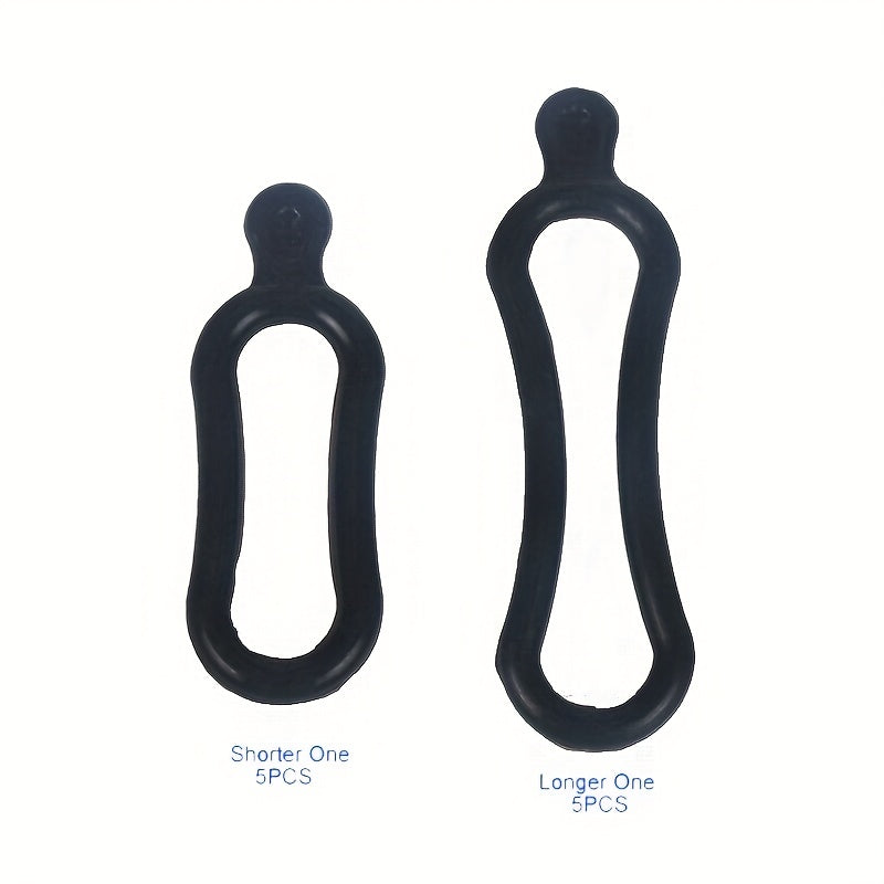10pcs Silicone Straps for Bike Lights Long/Short Bands
