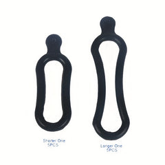 10pcs Silicone Straps for Bike Lights Long/Short Bands