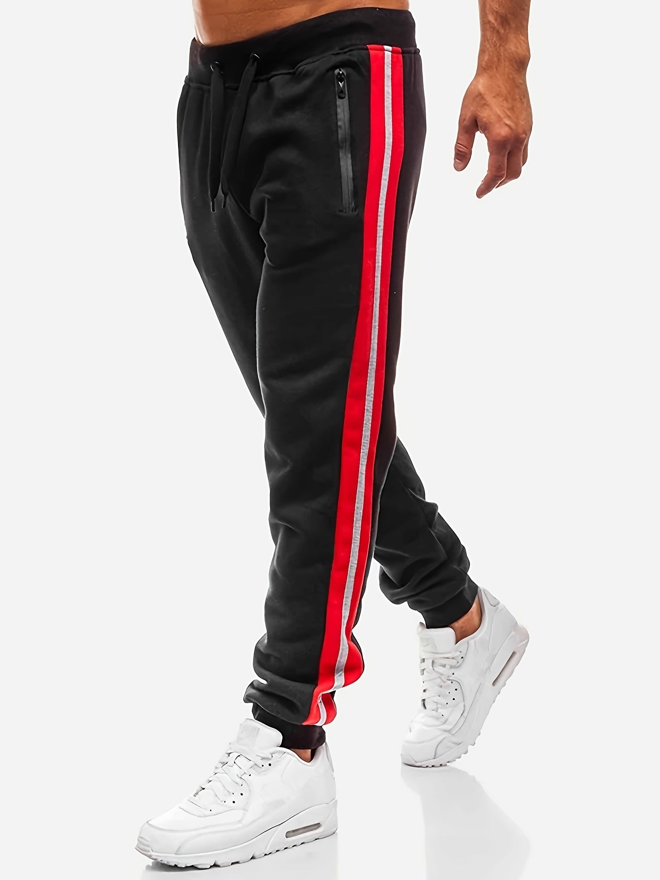 Athletic Joggers Men s Casual Zipper Pocket Slightly Stretch Joggers