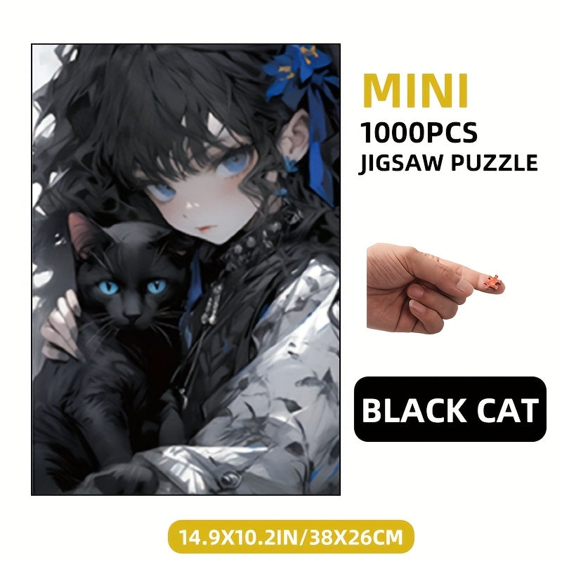 Mini Cat Cartoon Puzzle 1000pcs for Adults - Mini Size Paper