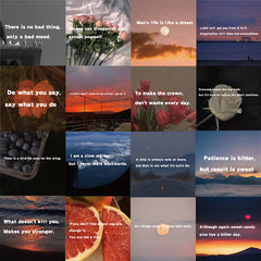 50 English Scenery Short Sentence Stickers DIY Waterproof Stickers