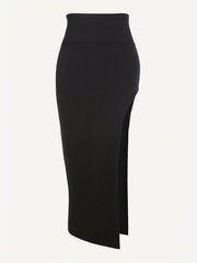 Side Slit Maxi Skirt for Cocktail Party Bar Women's Clothing