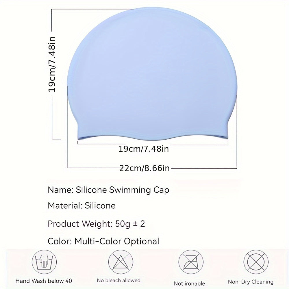 Unisex Silicone Swim Cap Waterproof Comfortable Swimming Cap