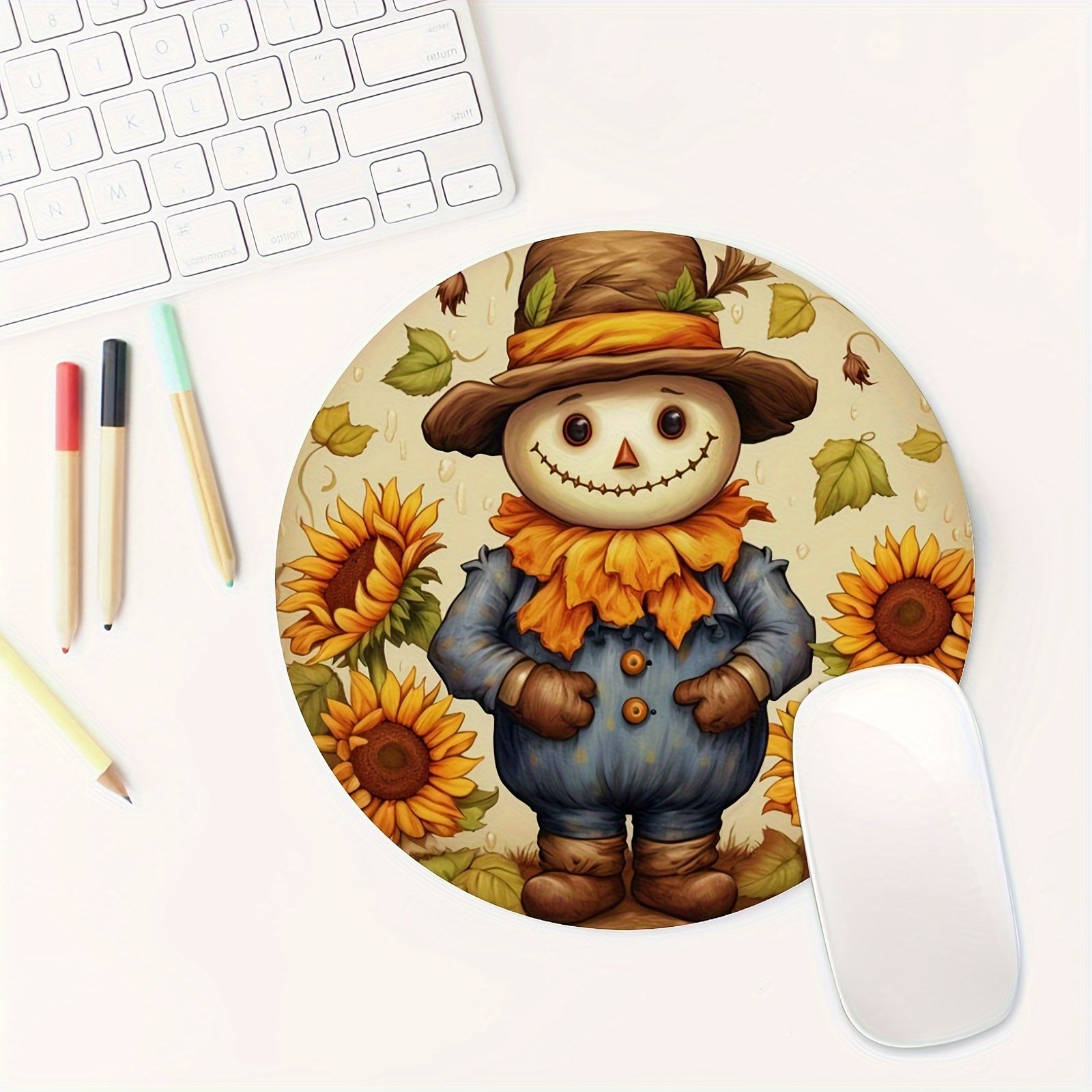 Hippie Boy Gaming Mouse Pad Round Non-slip Rubber Mouse Mat