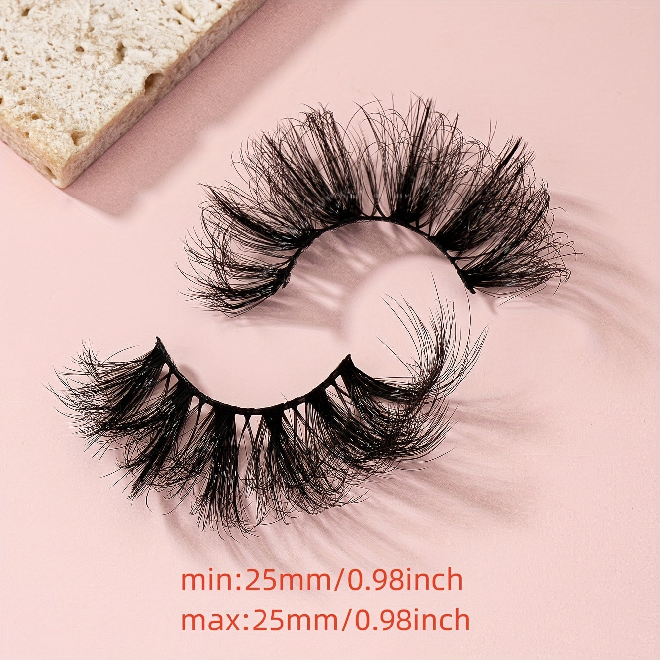 8 Pairs 25mm Cat Eye Faux Mink Lashes 9D Wispy Dramatic Thick Volume Makeup Tool