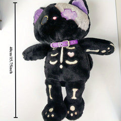 Skeleton Cat Plush Toy Halloween Home Decor Gift