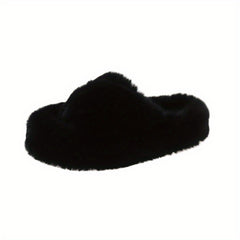 Women's Cross Strap Slippers Platform Shoes Winter Comfortable Slippers