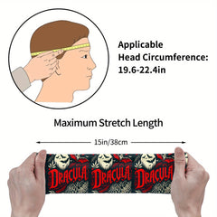 Dracula Bat Stretchy Headband Gothic Motifs Yoga Gym Running