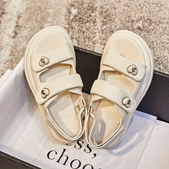 Women's Heart Decor Summer Sandals Thick Soled Platform Sanda