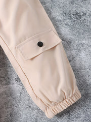 Girls' Letter Print Cargo Pants Street Casual Jogger Trousers