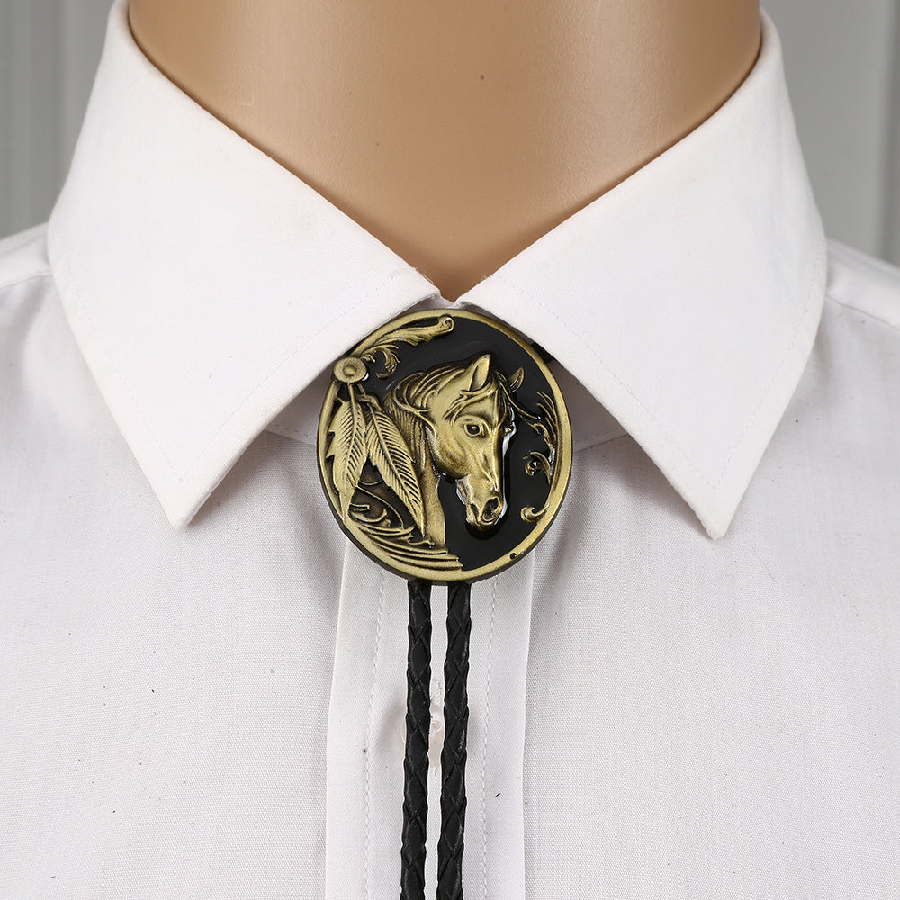 Metal Animal Horse Head Necktie Necklace - Personality Leisure