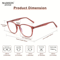 Square Blue Light Glasses TR90 Jelly Frame Clear Lens Glasses