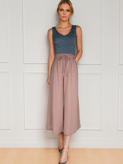 Drawstring Wide Leg Pants High Waist Summer Pants
