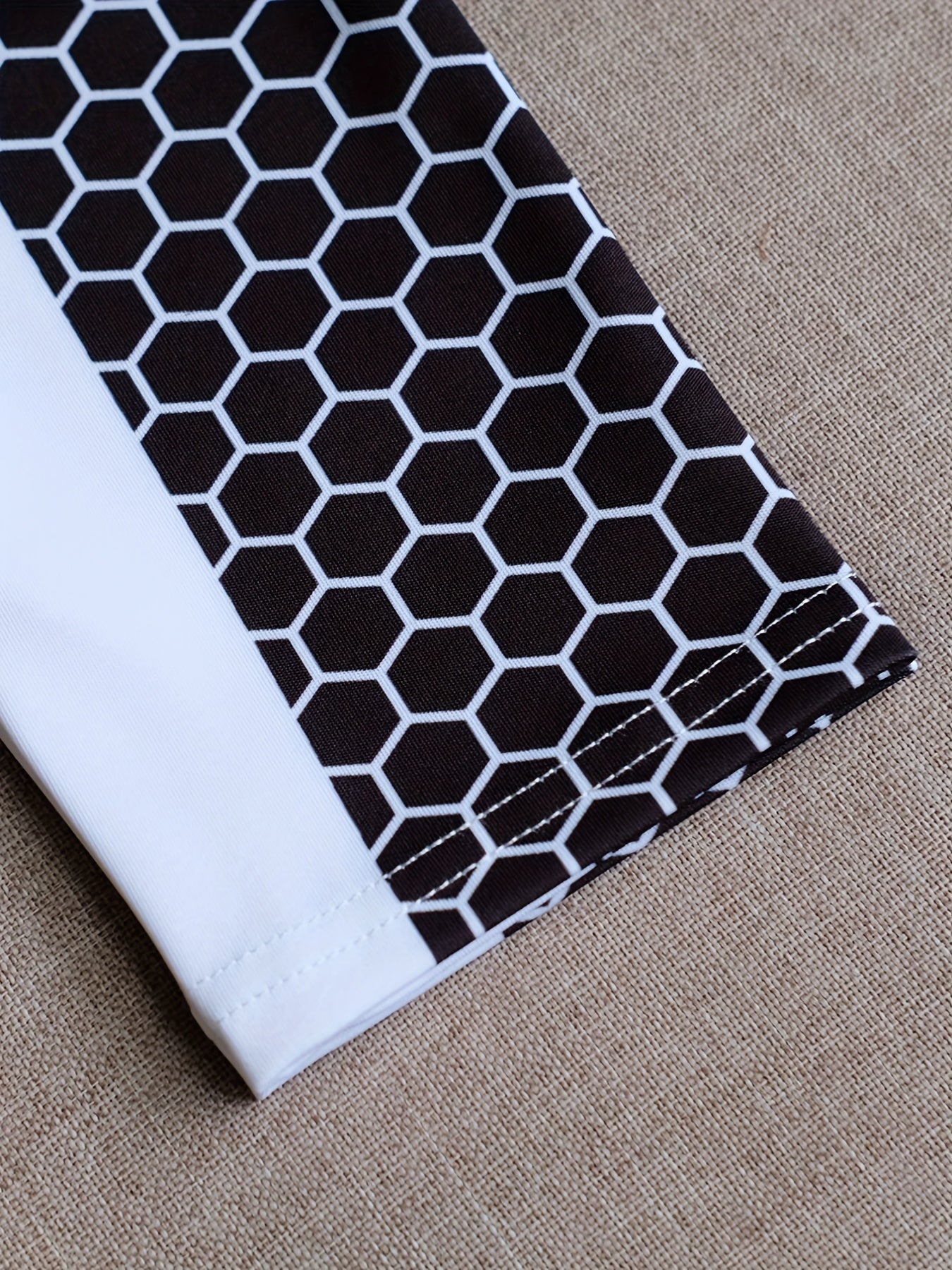 Honeycomb Print Yoga Leggings Ruched Butt Lift High Waist Pants