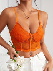Sexy Lace Cami Corset Tops Backless Spaghetti Strap Camisole