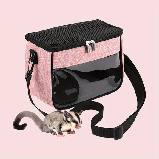 Portable Breathable Hamster Carrier Bag Adjustable Strap for Small Animals