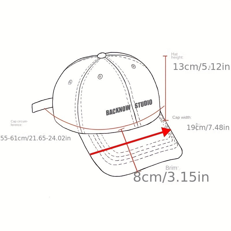 Vintage Letter Embroidery Baseball Cap Washed Distressed Dad Hats