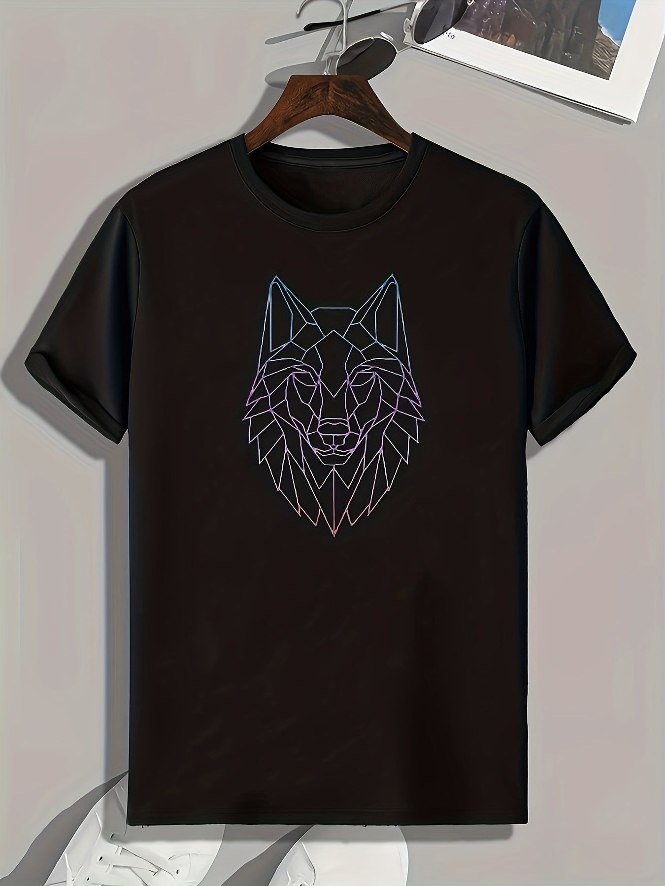 Lion Print Men's Graphic T-shirt for Summer