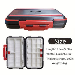 Double Sided Waterproof Fishing Gear Box Hook Bait Storage Tackle