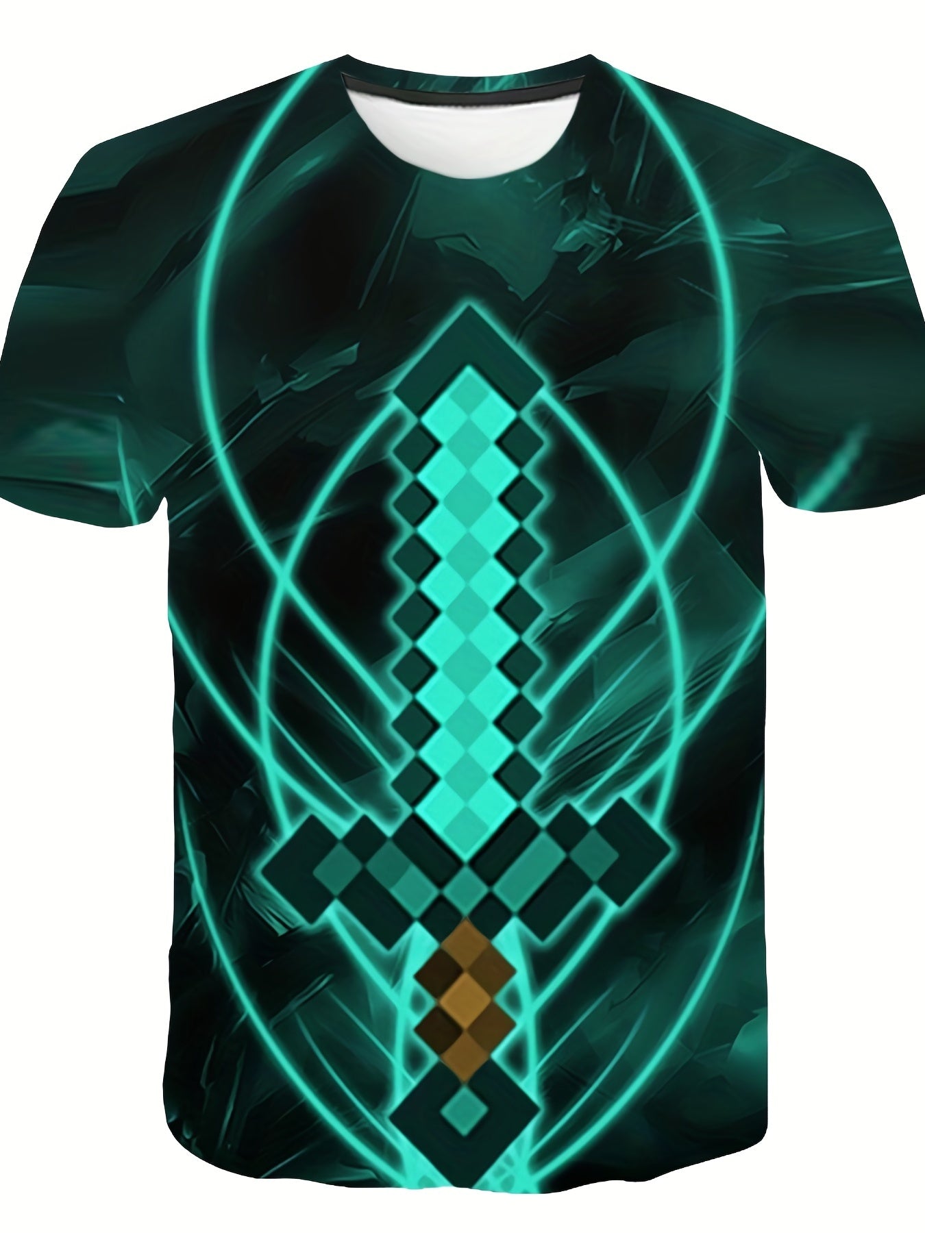 Boy's Diamond Sword Graphic T shirt Slim Fit Tee