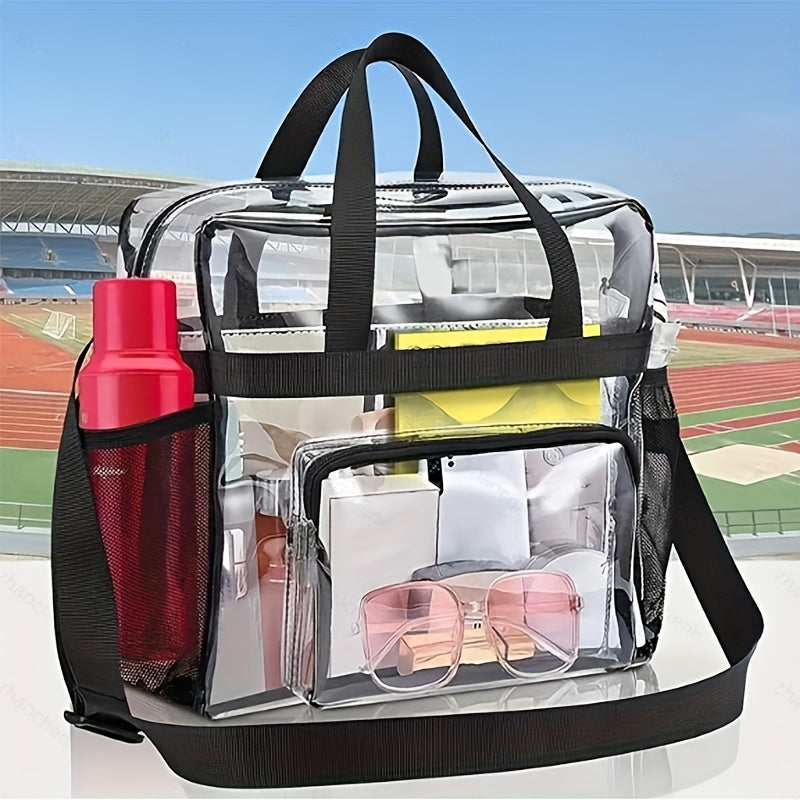 Large Capacity Transparent Tote Bag PVC Waterproof Travel Bag