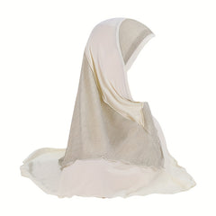 Muslim Crystal Linen Headscarf Hat for Malay Ladies