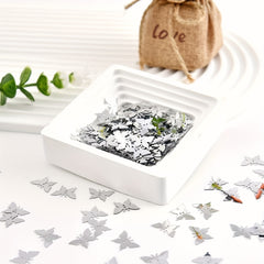 15g Sparkling Silvery Butterfly Confetti for Magical Celebration