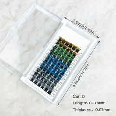 25mm Mix Lash Glitter Clusters DIY Extensions 100 Wispy Lashes D Curl Volume