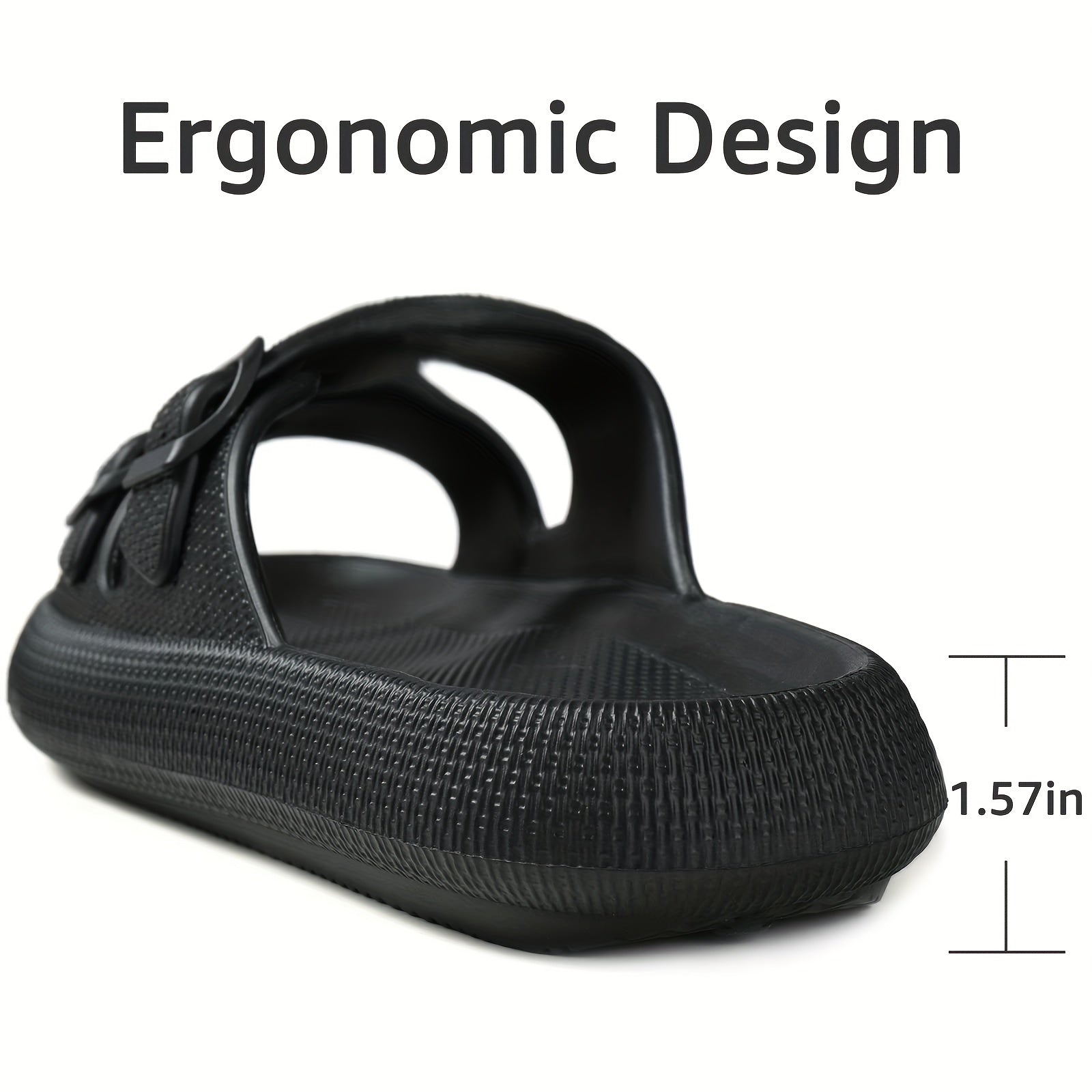 Men's Adjustable Strap Slip On Slides Casual Walking Slippers