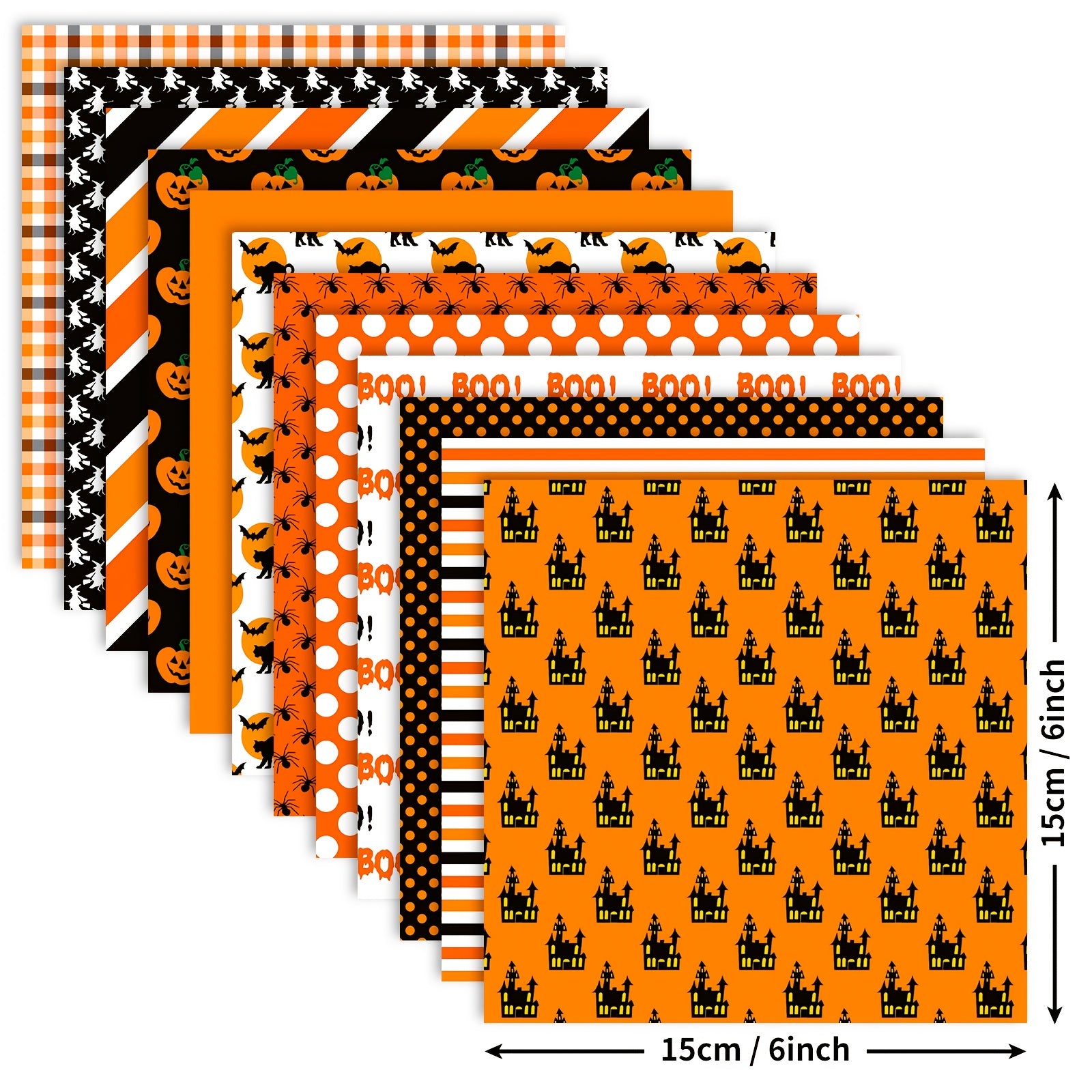 12pcs Halloween Decorative Paper DIY Card Making Background Paper