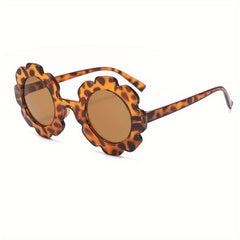 Boy's Sunflower Round Sunglasses Frosted Frame for Outdoor Summer