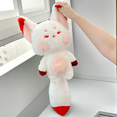 Fox with Red Ears & Tail Soft Polyester Stuffed Animal for Home Decor