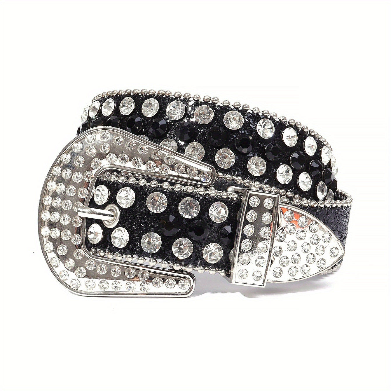 Kids Rhinestone Western Leather Belt - Cowgirl Cowboy