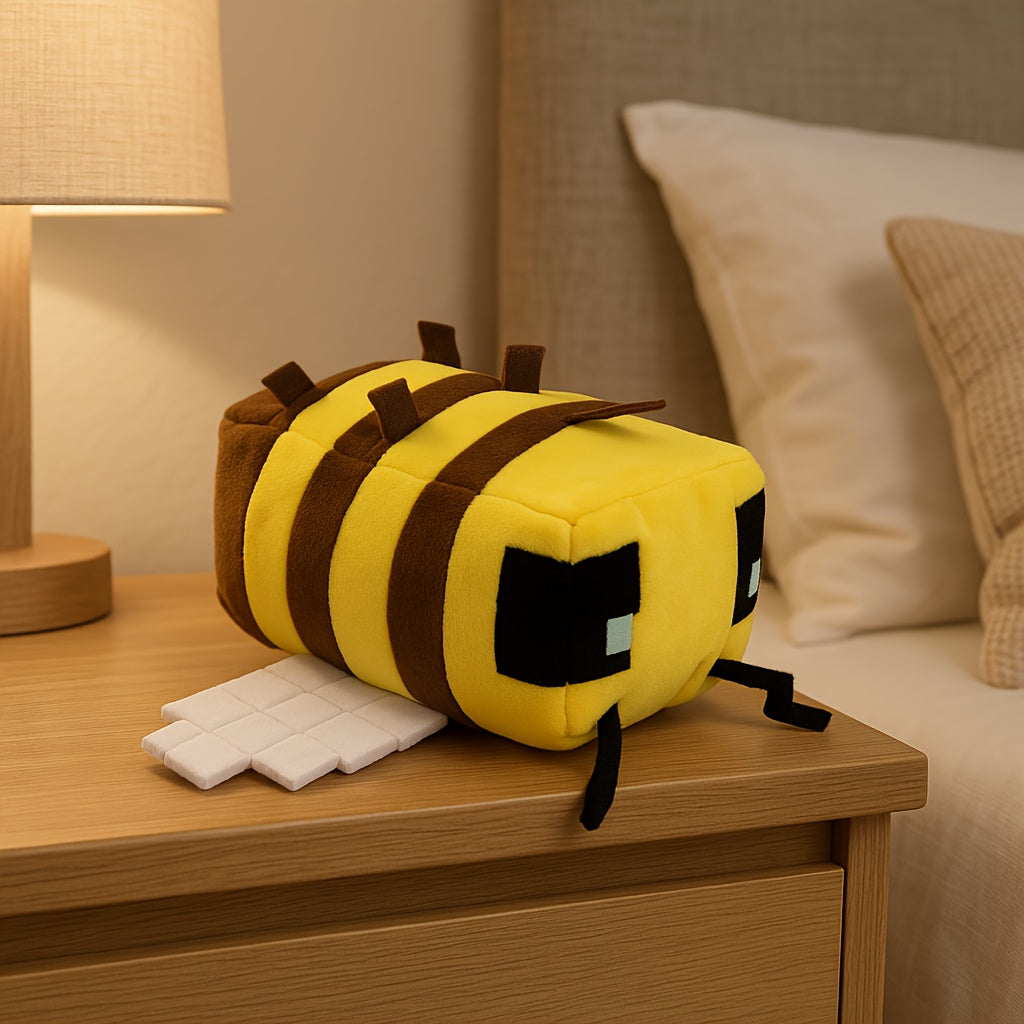 Plush Bee Stuffed Animal Toy Yellow & Brown Bee Huggable Bedtime Companion