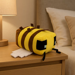 Plush Bee Stuffed Animal Toy Yellow & Brown Bee Huggable Bedtime Companion