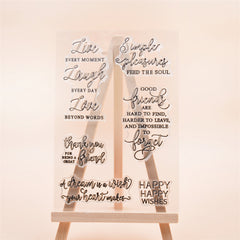 English Words Transparent Stamps for Card Making Scrapbooking Arts Crafts