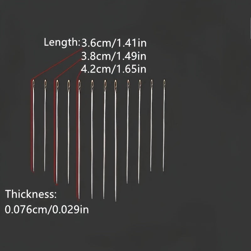 24pcs Special Needles for Elderly & Blind DIY Sewing