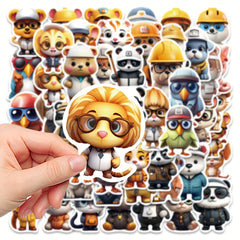 50pcs Animal Graffiti Stickers for Journal Notebook Luggage - Holiday Decoration