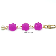Cute Cat Paw Mini Keychain Resin Accessory for Women