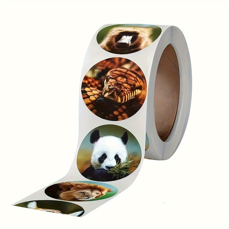 1500pcs Animal Stickers Roll - Teacher Classroom Reward Handbook Gift Decoration