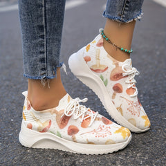 Halloween Mushroom Pattern Athletic Running Shoes For Women