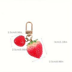 Strawberry Bell Keychain Keyring Bag Decoration