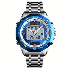 Waterproof Military Watch Stainless Steel Band Analog Sports Quartz