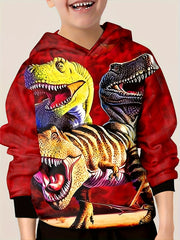 Girls' 3D Dinosaur Graphic Sweatshirt Long Sleeve Boys Gift Halloween